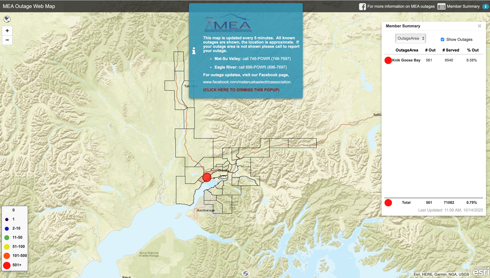 ⚡ UPDATE: Power Alert: Large Outage in KGB/S Vine Rd Area ⚡