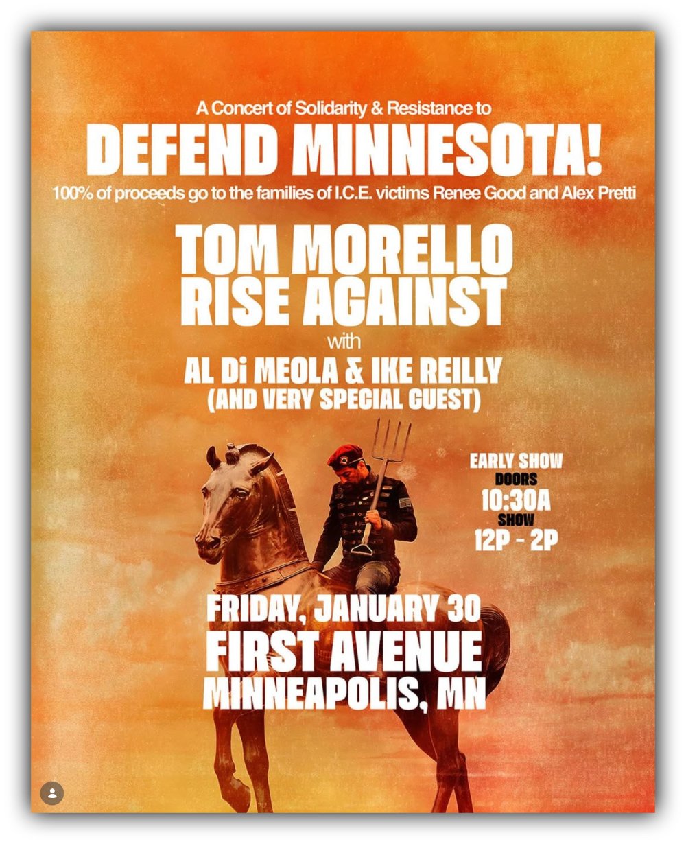 Morello Calls Out ‘Fascism’ in Minneapolis Benefit Show for ICE Shooting Victims